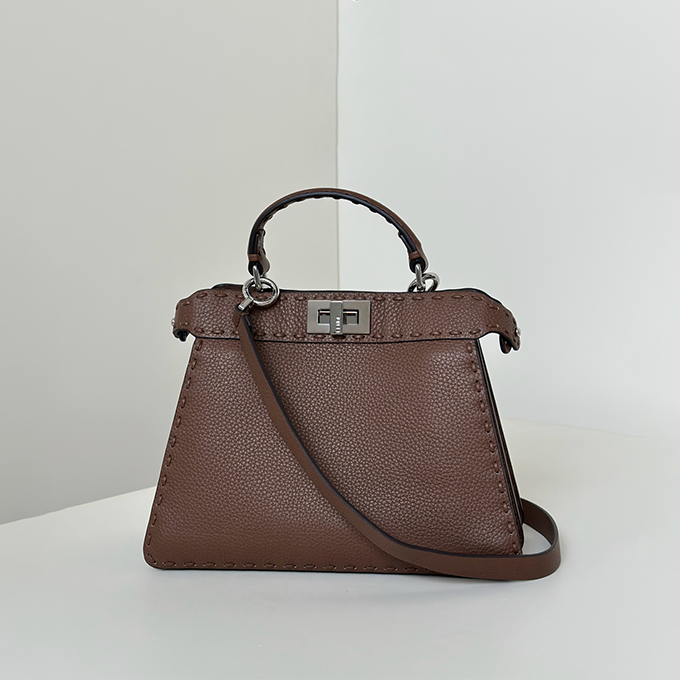 fendi peekaboo small top‑handle handbag